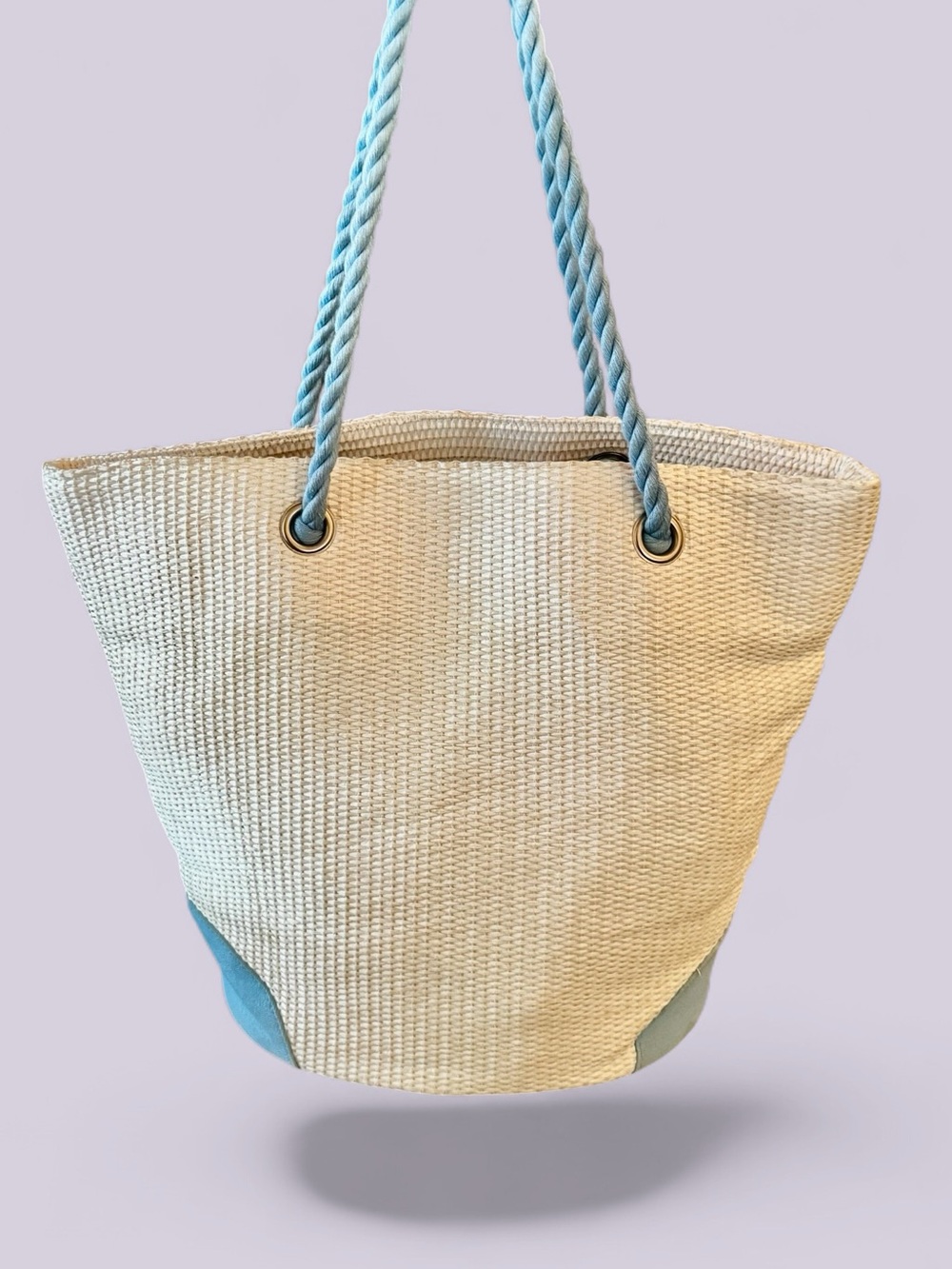 Dolce & Gabbana Cream Woven Tote w Pouch Inside - Picture 4 of 11